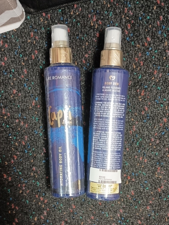 Pure Romance Other - Pure Romance Capri Hydrating Body Oil - Island Flowers And Agave Nectar